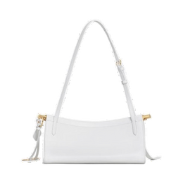 Optic White - Le Click East West Small Bag In Leather