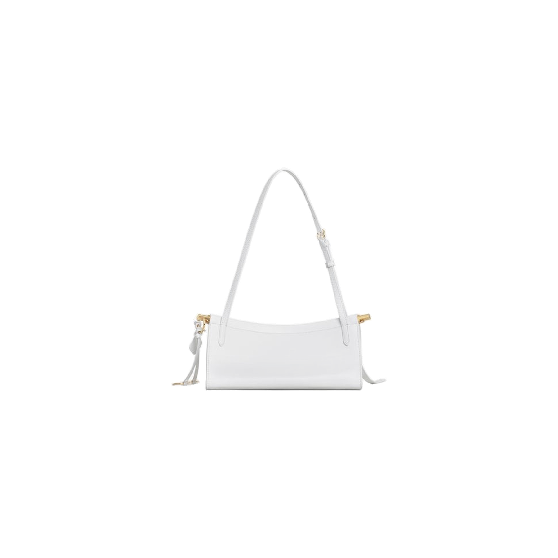 Optic White - Le Click East West Small Bag In Leather