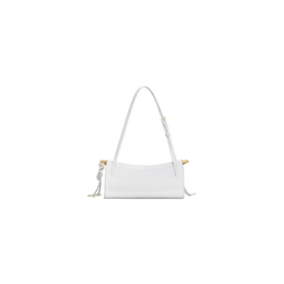 Optic White - Le Click East West Small Bag In Leather