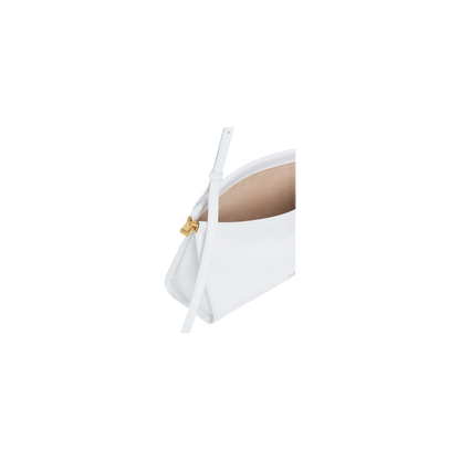 Optic White - Le Click East West Small Bag In Leather