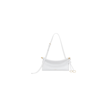 Optic White - Le Click East West Small Bag In Leather