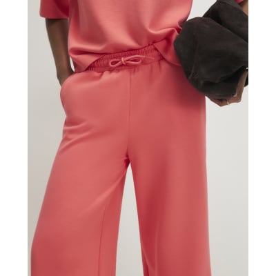 Orange Premium Drawstring Wide Leg Joggers