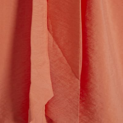 Orange Sleeveless Pussybow Blouse