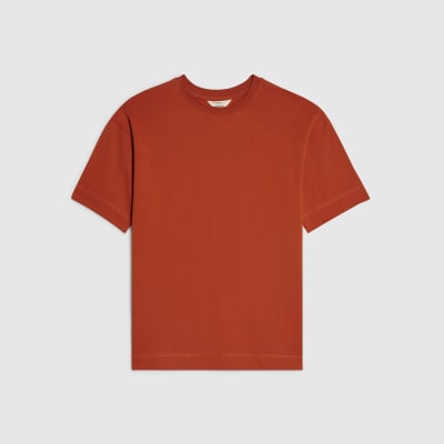 Orange Split Hem Boyfriend Fit T-Shirt