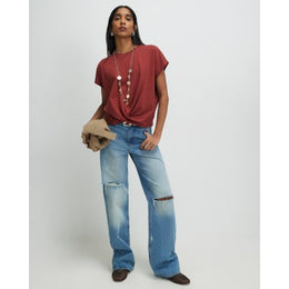 Orange Twist Front T-Shirt