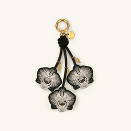 Orchid Bag Charm - Black