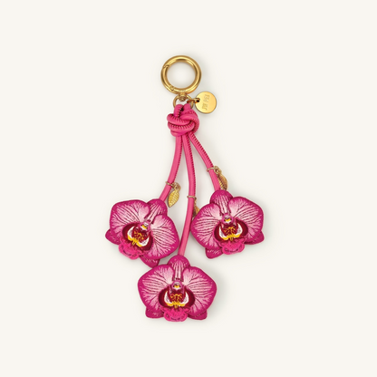 Orchid Bag Charm - Pink