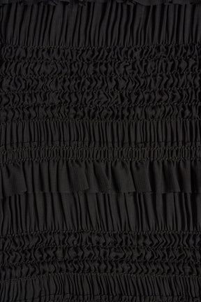 Ruffled Mid-Rise Shorts in Black