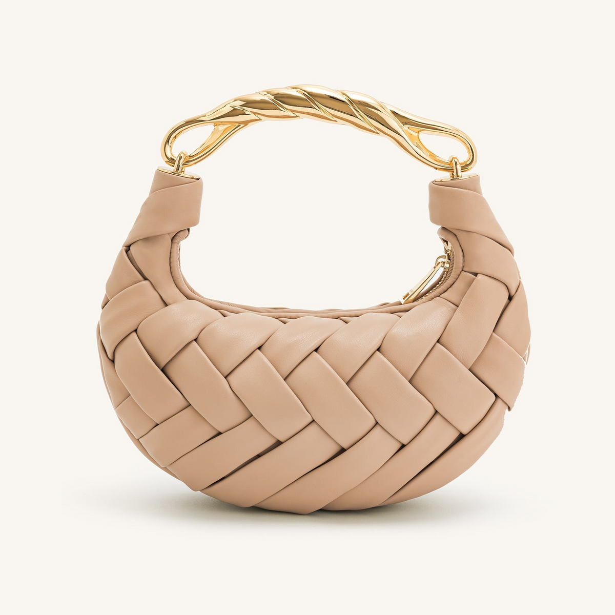 Orla Weave Handbag - Almond