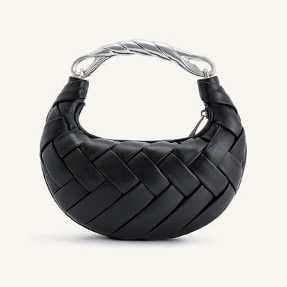 Orla Weave Handbag - Black