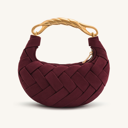 Orla Weave Handbag - Claret