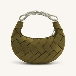 Orla Weave Handbag - Dark Olive