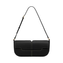 Osmo - Smooth Black with Ecru Stitching