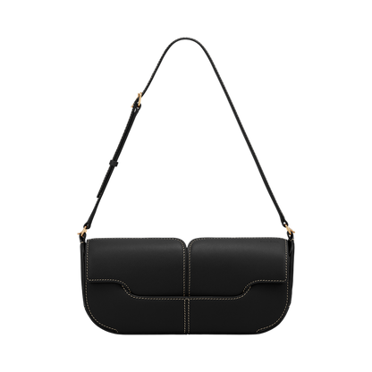 Osmo - Smooth Black with Ecru Stitching