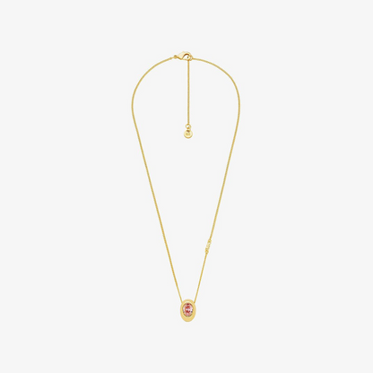 Oval Stone Pendant Necklace
