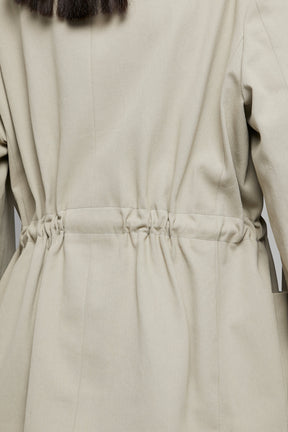 OVERSIZED TWILL BLAZER W/ DRAWSTRING