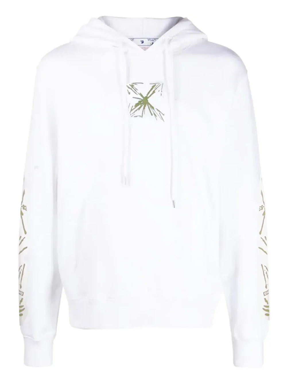 Off White Splash Arrow Skate Fit White Hoodie