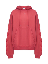 Off-White St Matthew Design Washed Red Hoodie