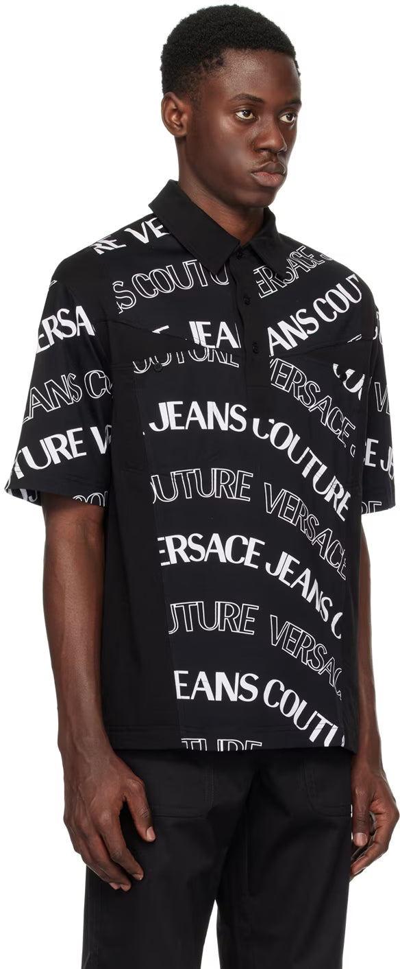 Black Logowave Polo