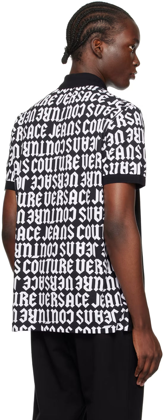 Black Logomania Polo
