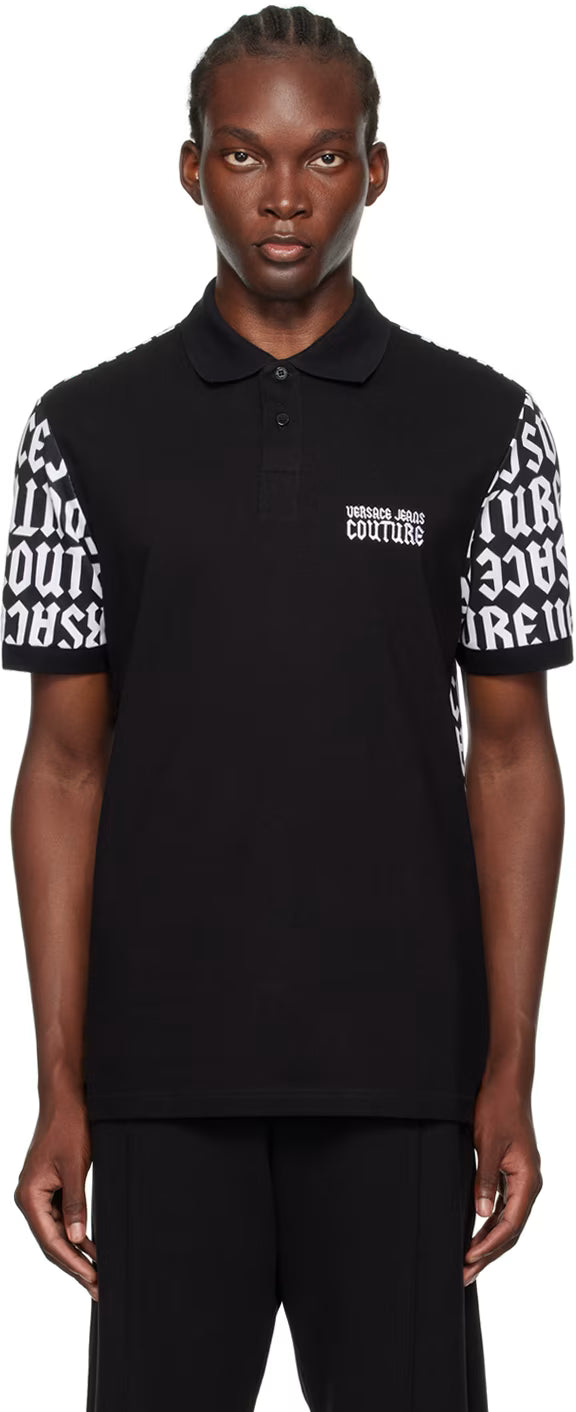 Black Logomania Polo