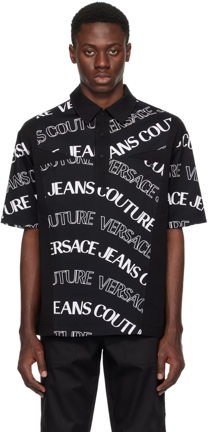 Black Logowave Polo