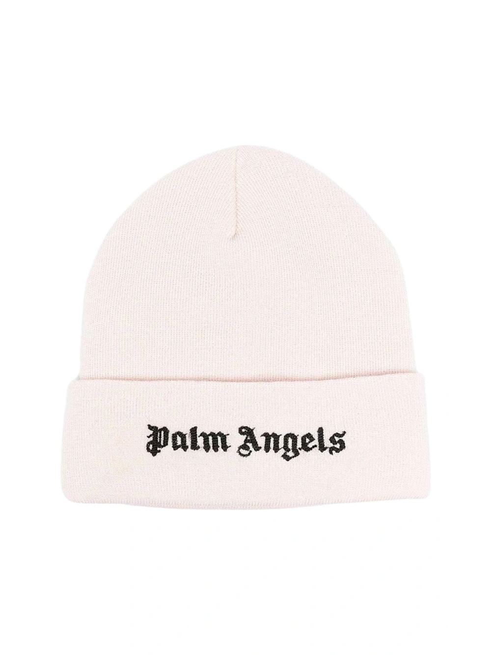 Palm Angels Brand Logo Beige Beanie
