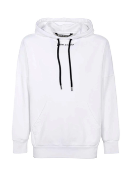 Palm Angels Classic Logo White Oversized Hoodie