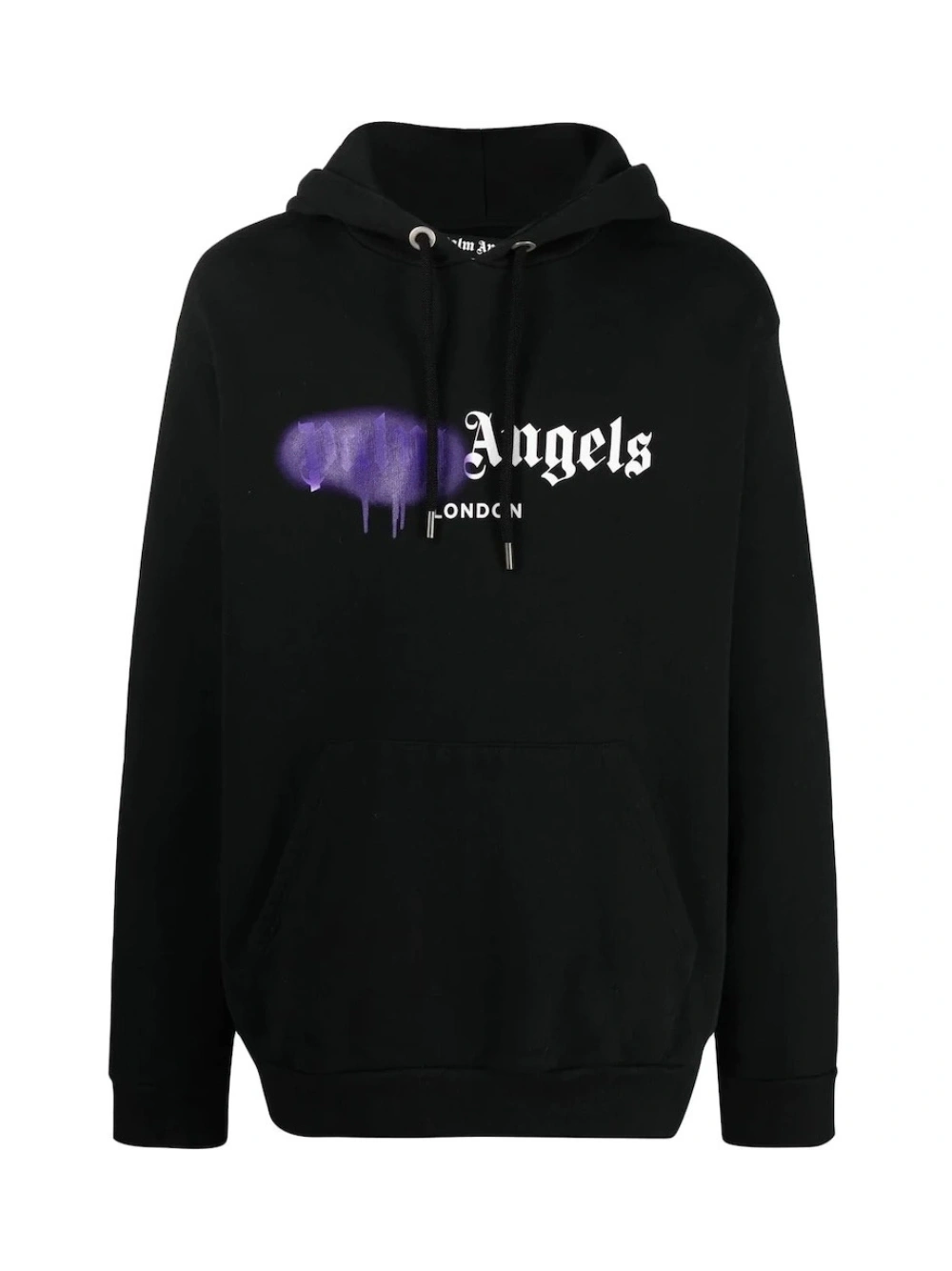 Palm Angels London Spray Paint Logo Black Hoodie