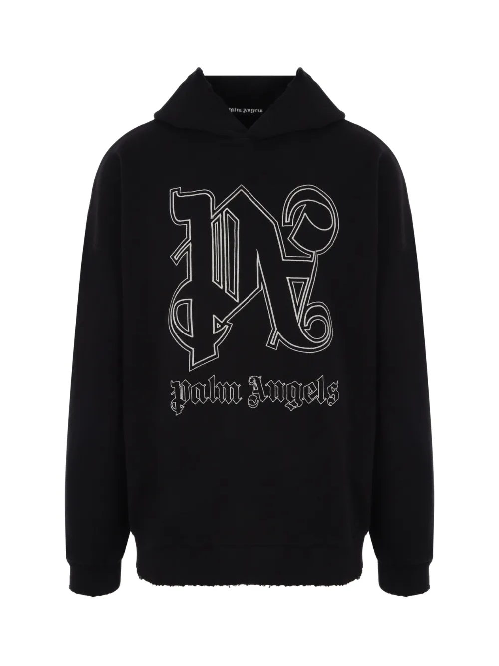 Palm Angels Monogram Statement Logo Black Hoodie