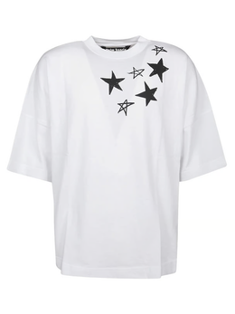 Palm Angels Shooting Stars Oversized White T Shirt