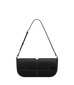 Osmo - Smooth Black with Ecru Stitching