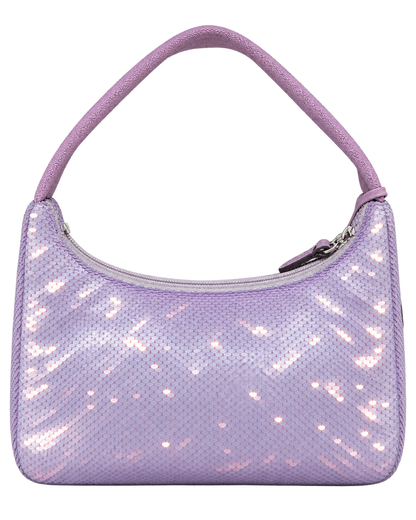 Paillettes Sequin Mini Re-Edition 2000 Bag Lilium Black