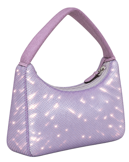 Paillettes Sequin Mini Re-Edition 2000 Bag Lilium Black