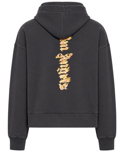 Palm Angels Burning Palm Cotton Hoodie
