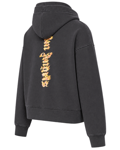 Palm Angels Burning Palm Cotton Hoodie