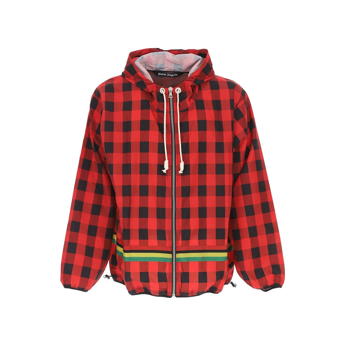 Palm Angels Checked Windbreaker Jacket