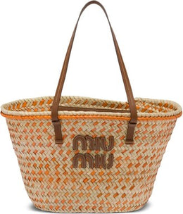Miu Miu Palmetto logo-appliqué tote bag