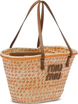 Miu Miu Palmetto logo-appliqué tote bag