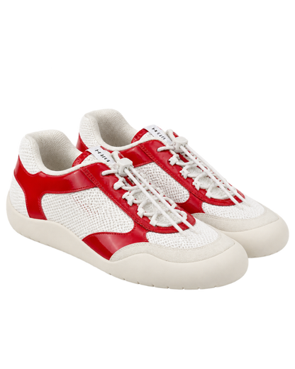 Patent Leather-Mesh Speedrock Sneakers