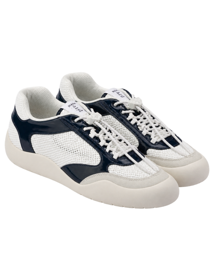 Patent Leather-Mesh Speedrock Sneakers