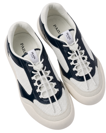 Patent Leather-Mesh Speedrock Sneakers