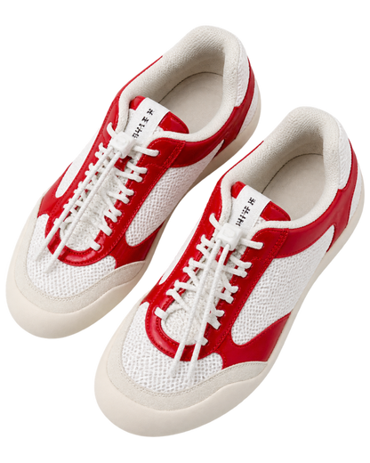 Patent Leather-Mesh Speedrock Sneakers