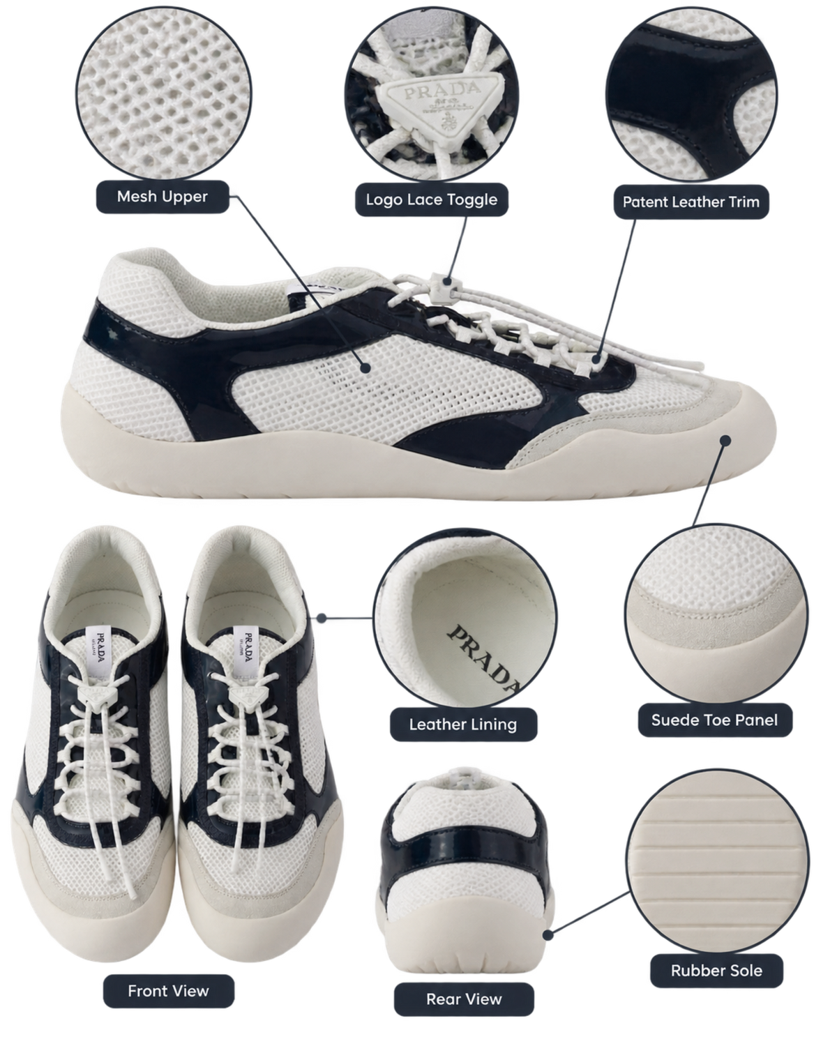 Patent Leather-Mesh Speedrock Sneakers