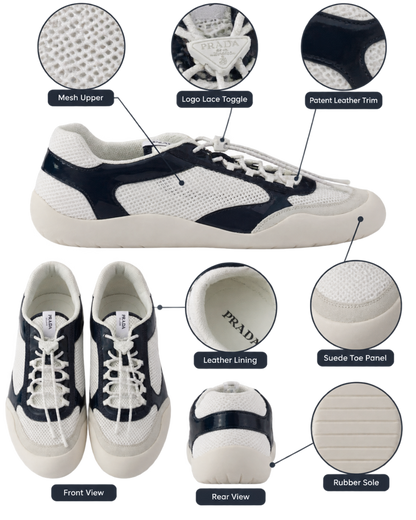 Patent Leather-Mesh Speedrock Sneakers