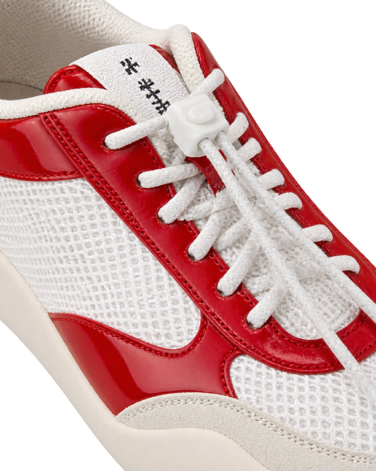 Patent Leather-Mesh Speedrock Sneakers