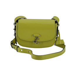 Patent Lime Small Shoulder Bag
