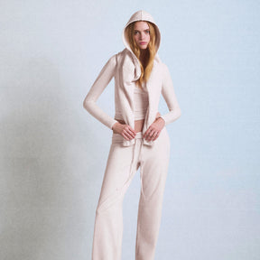 COTTON JERSEY STRAIGHT LEG PANT | BARELY PINK
