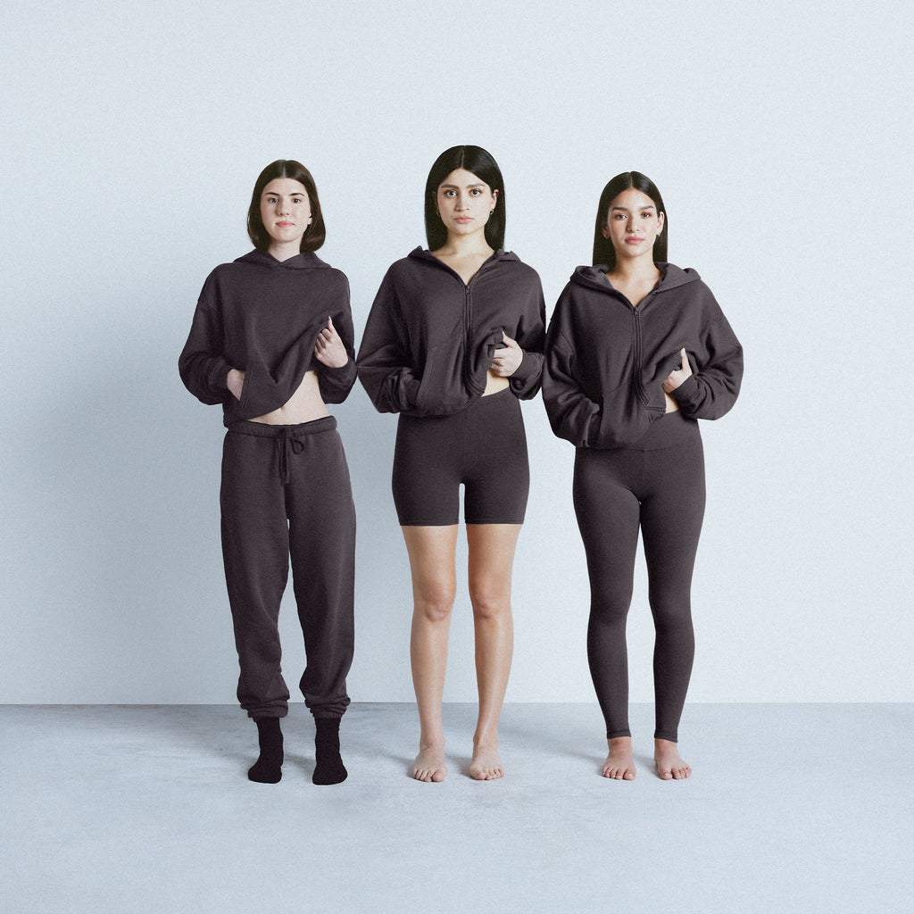 FRENCH TERRY CLASSIC ZIP UP HOODIE | ASH