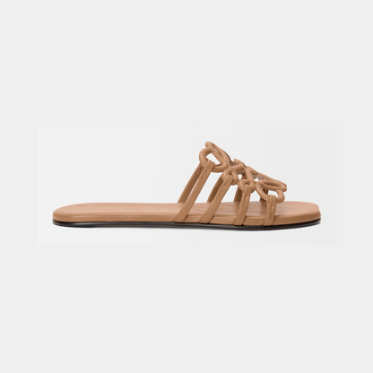 Petal Anagram slide in calfskin